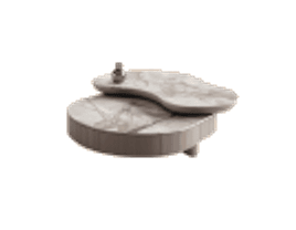 A shaped marble coffee table