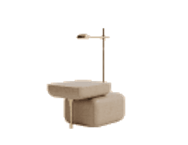 A pair of nesting side tables