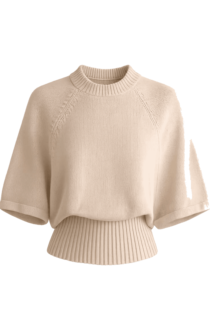 Ribbed Cape Sweater