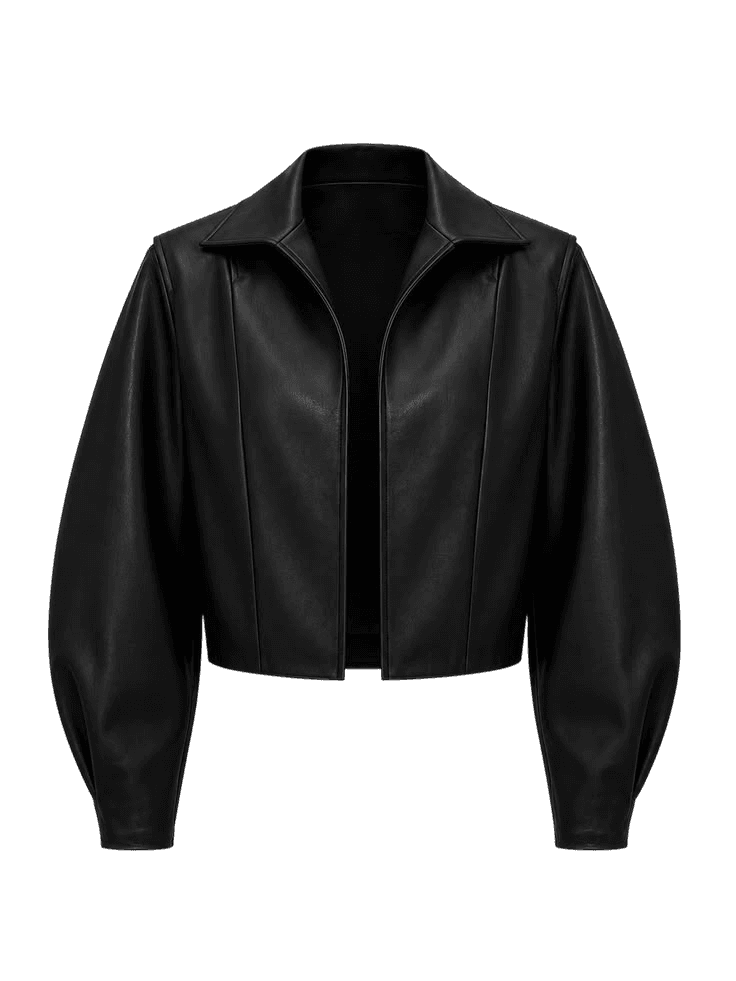 Cropped Leather Jacket