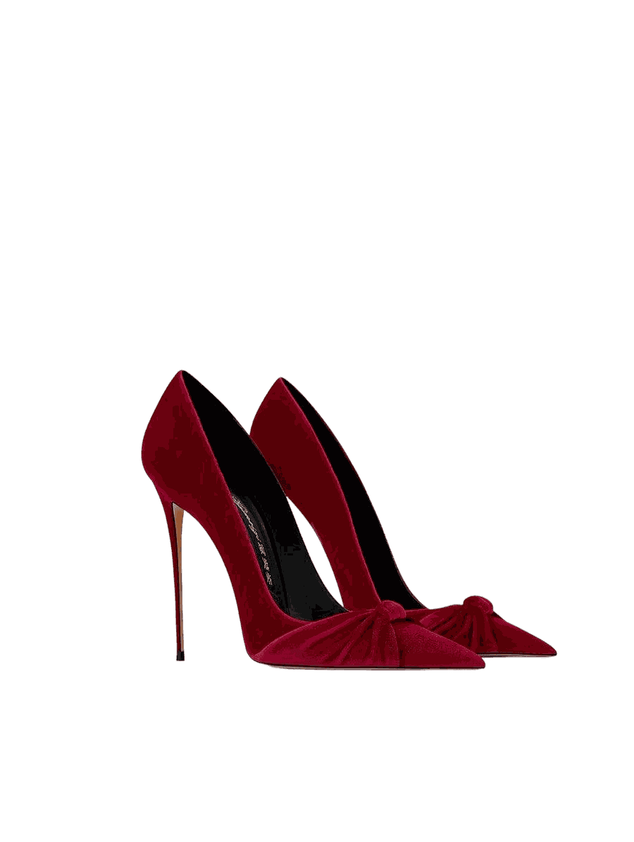 A pair of red stiletto heels