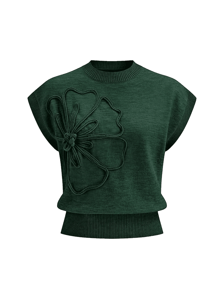 Green knitted top