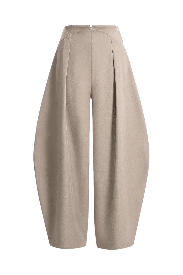 Pleated wide-leg trousers