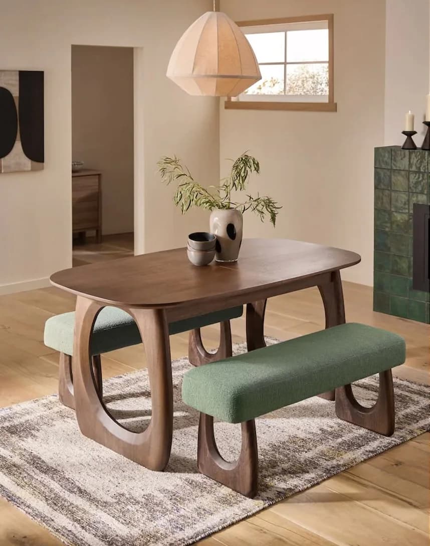 A reading nook photographed for a room tour