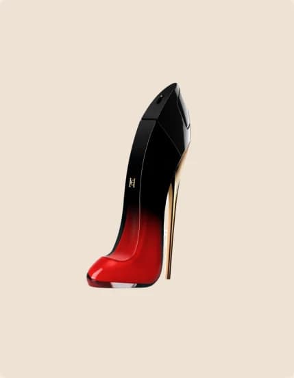 A perfume bottle shaped like a red-soled stiletto