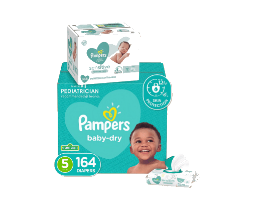 A carton of nappies