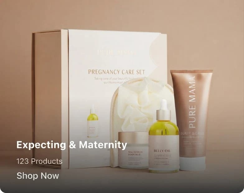 A boxed pregnancy care set with a tube of cream