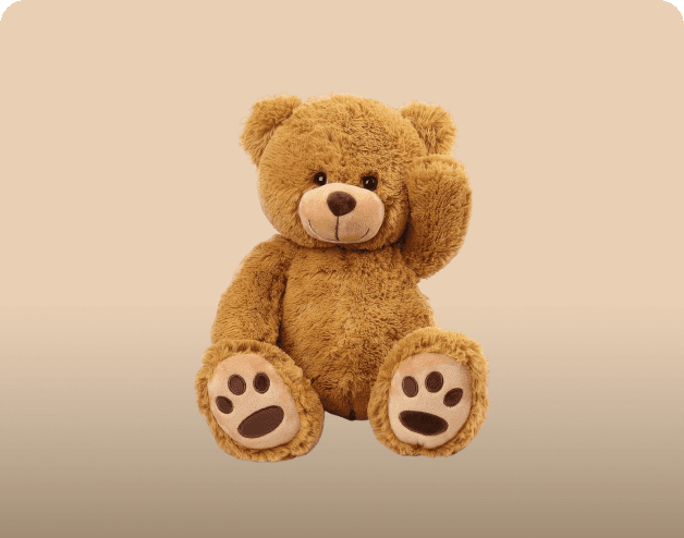 A brown teddy bear