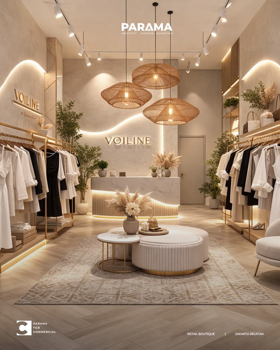A curated boutique interior
